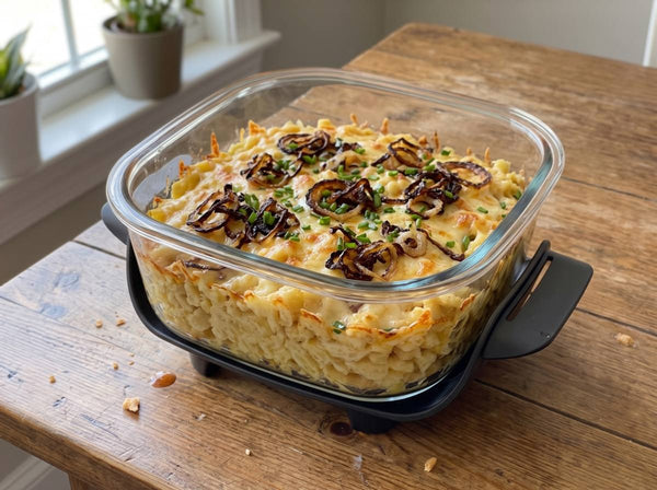 Käsespätzle in der Glasschüssel