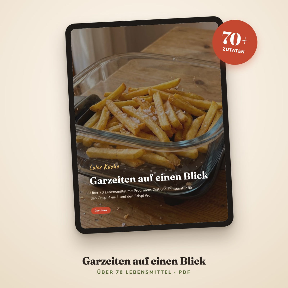 Cover des Ratgebers auf einem Tablet