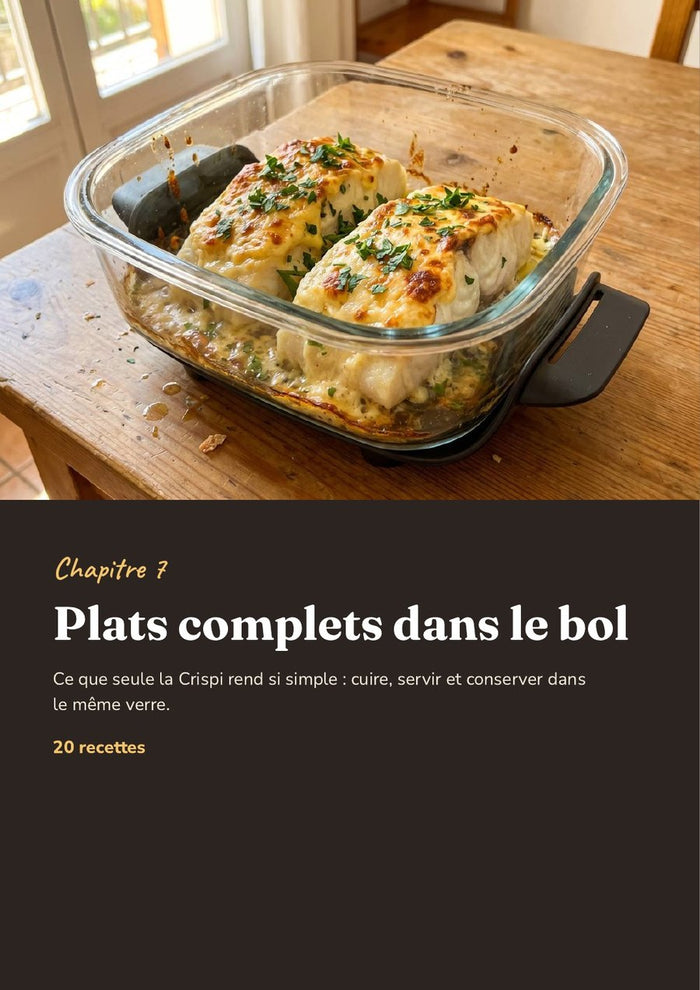 Chapitre des plats complets dans le bol