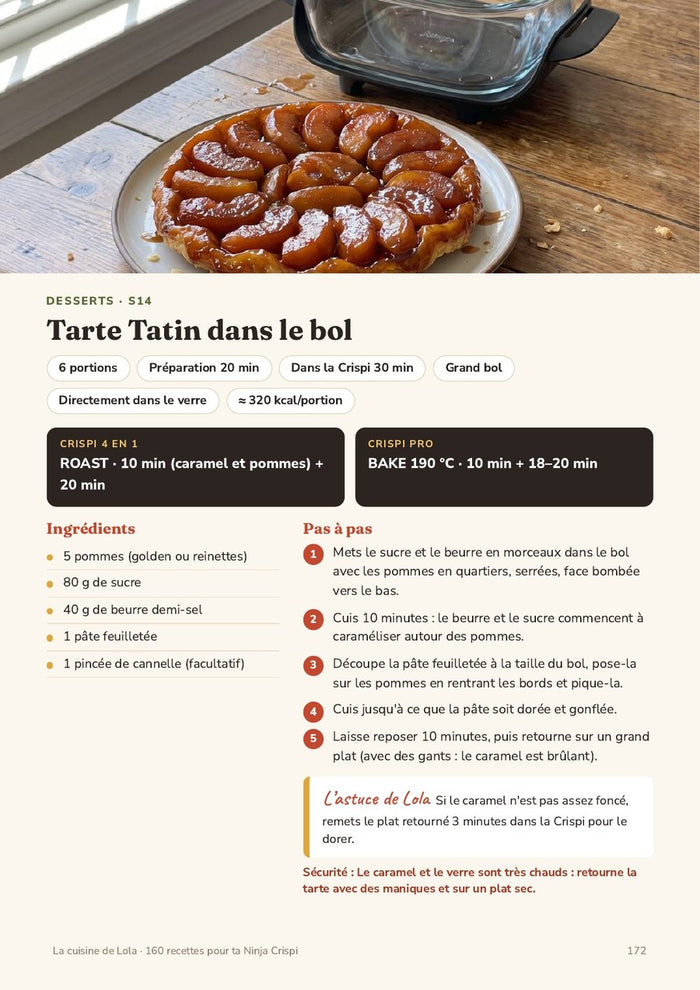 Tarte Tatin dans le bol