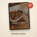 Portada del recetario en una tablet