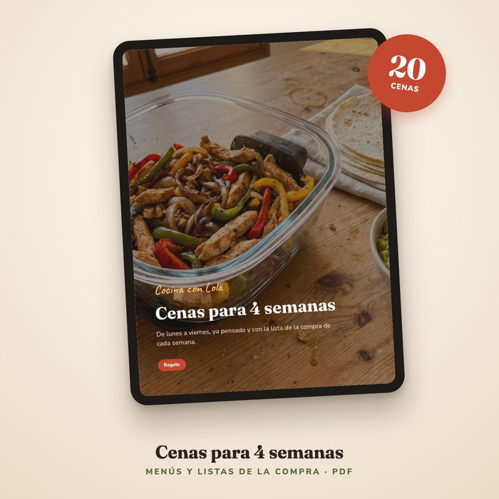 Cenas para 4 semanas con tu Ninja Crispi