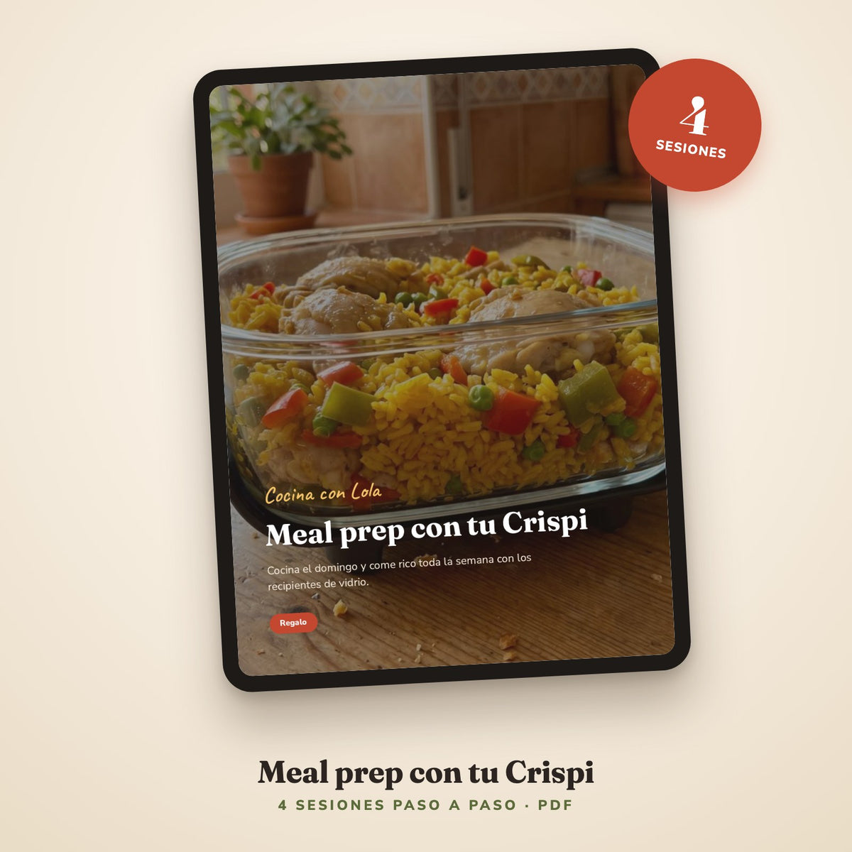 Portada de la guía en una tablet