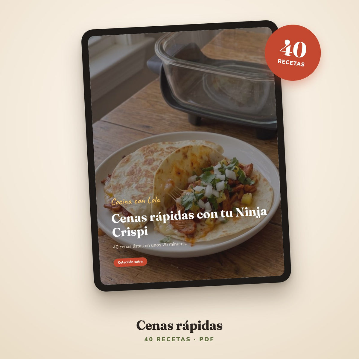 Portada de la guía en una tablet
