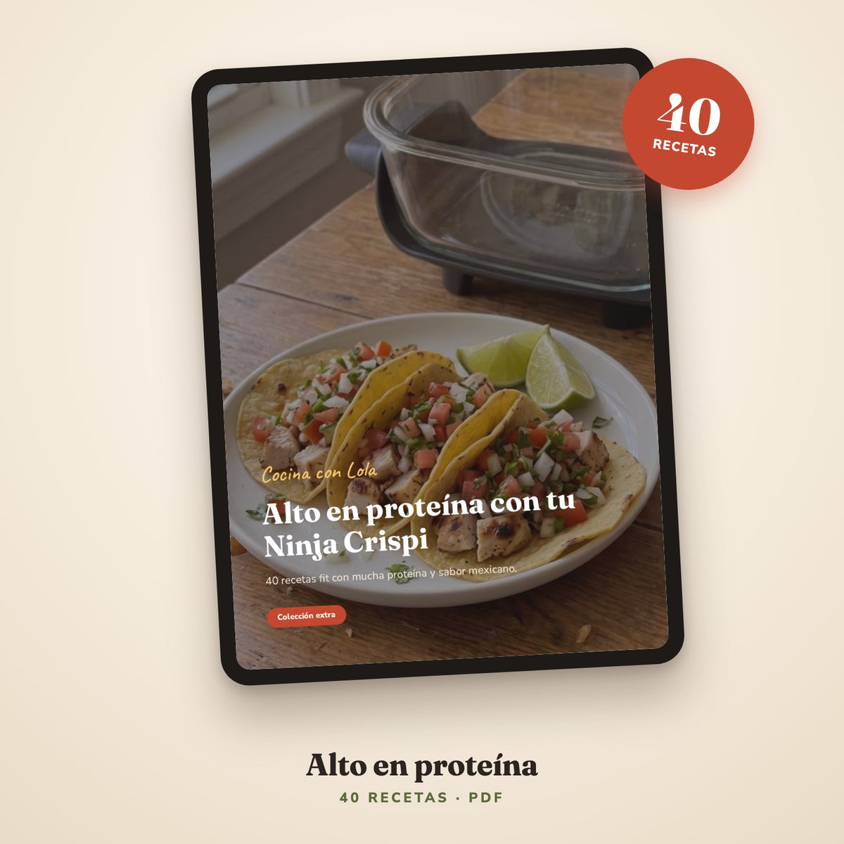 Portada de la guía en una tablet