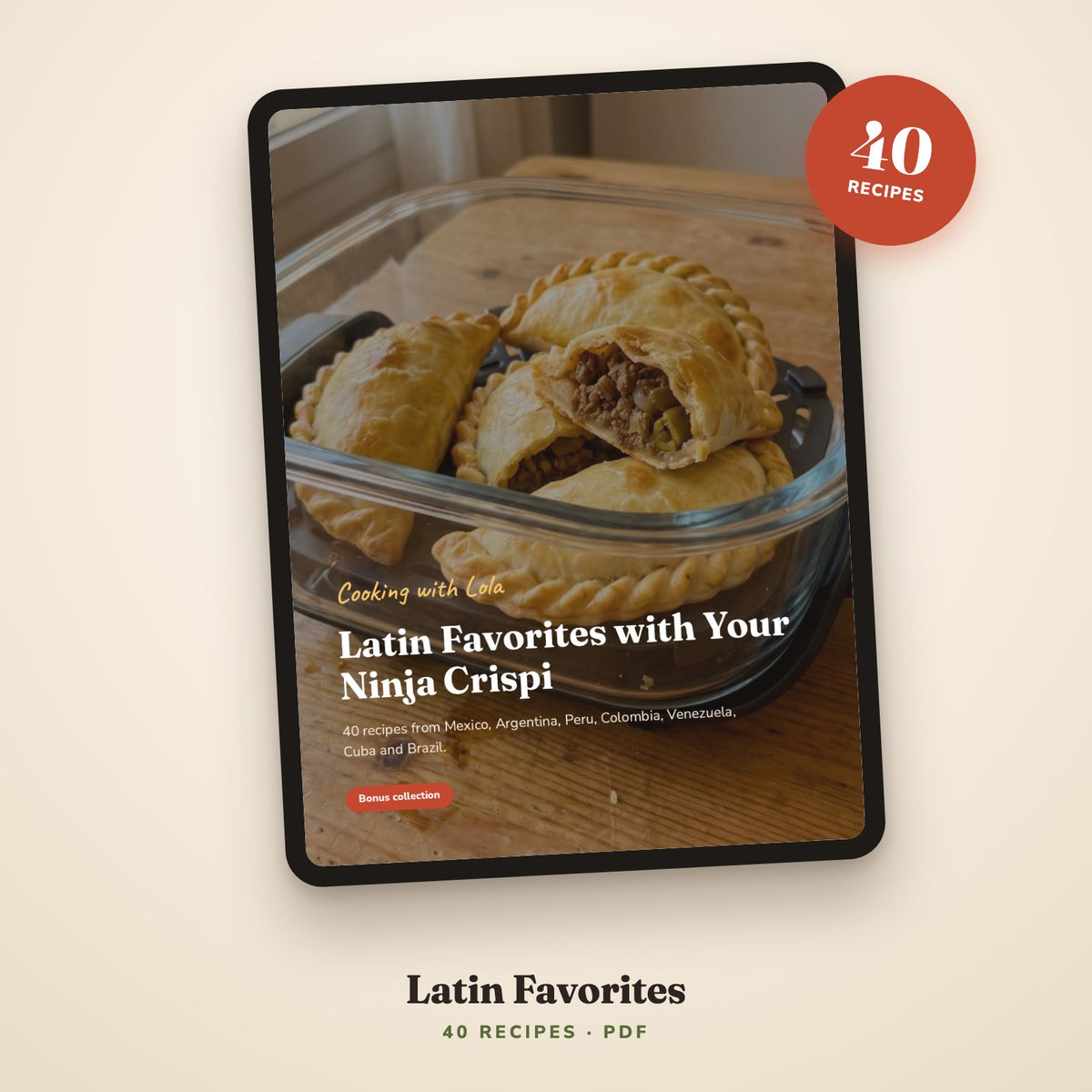 Guide cover on a tablet