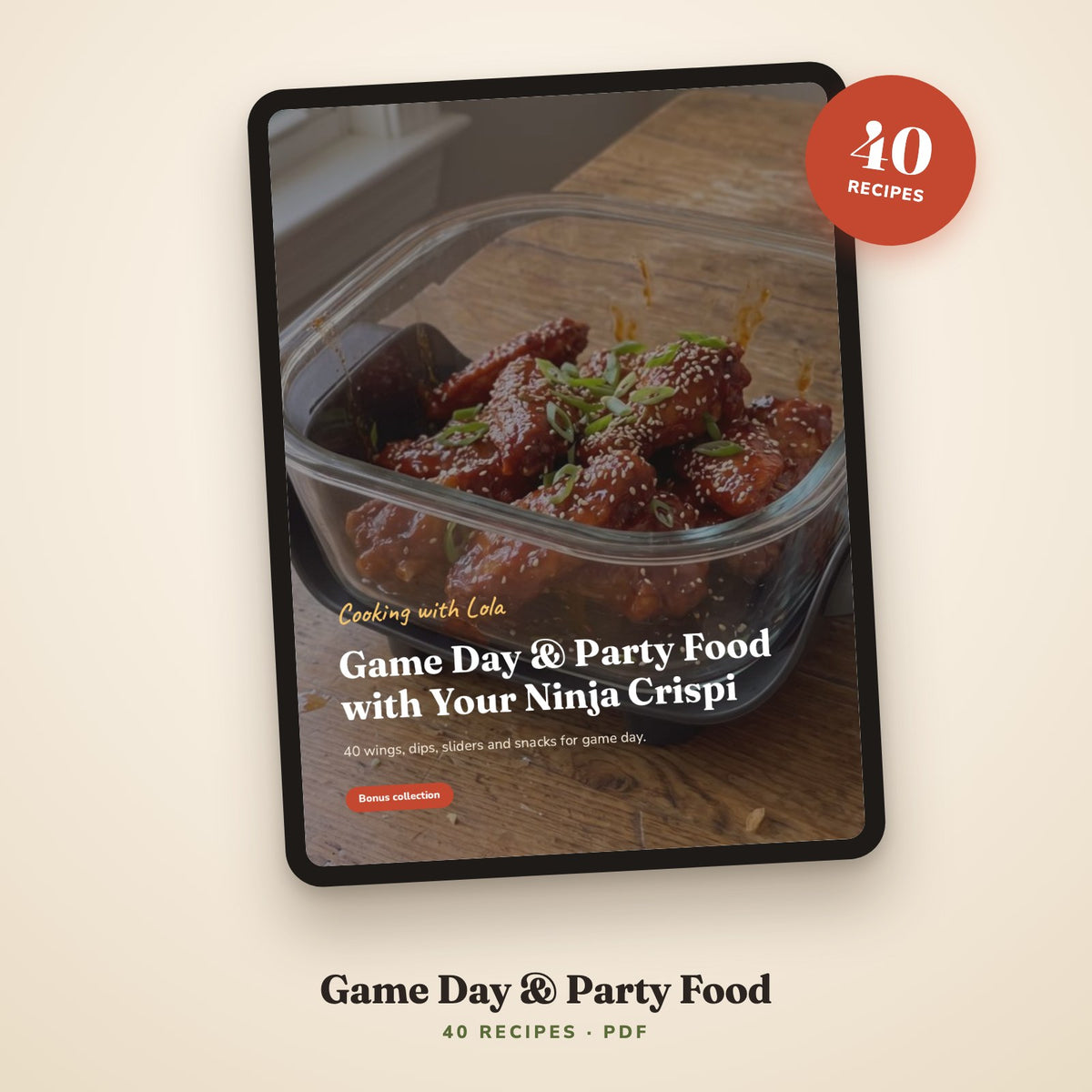 Guide cover on a tablet